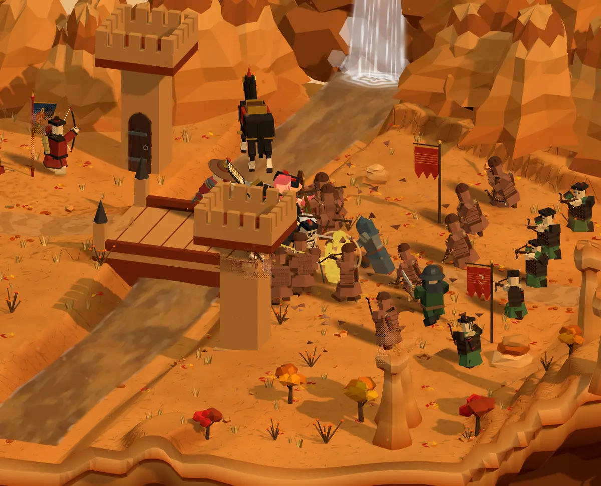 Xiang Yu's Chu army against terracotta-coloured Qin soldiers on the Red Loess Plateau.