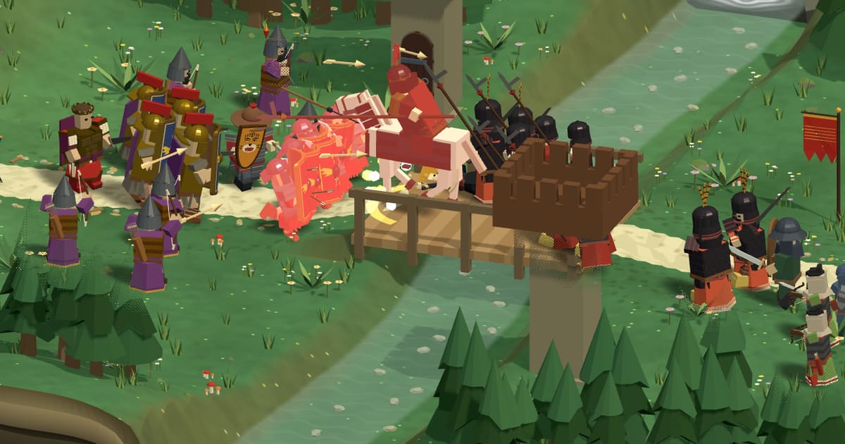Roman legionaries and Han soldiers clash, a red glow marking a skill in use.
